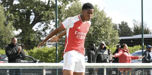 Chido Obi-Martin scorer for Arsenal.
