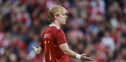 Brandvarme Mika Biereth har haft en forrygende sæson for AS Monaco, som er blevet krydret med en plads på landsholdet.