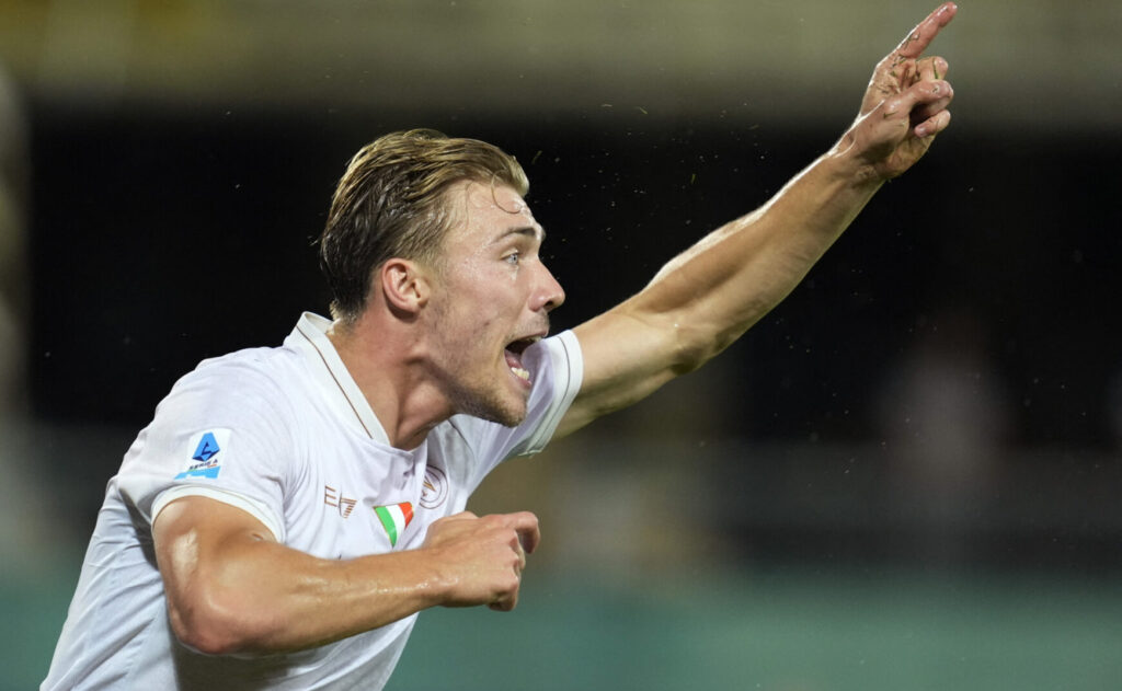 Rasmus Højlund har scoret.