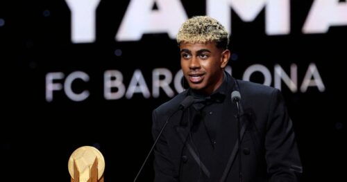 Lamine Yamal var til stede i den franske hovedstad mandag aften, hvor Ballon d'Or-uddelingen fandt sted i Theatre du Chatelet.