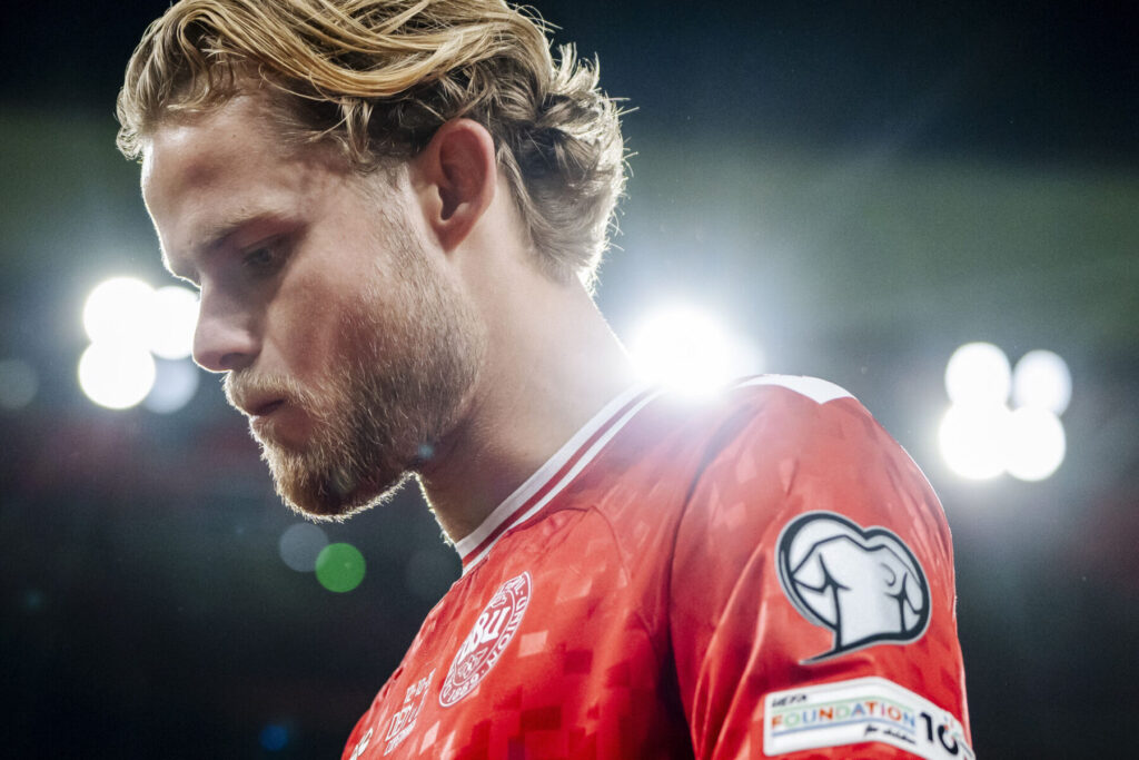 Morten Hjulmand er angiveligt på blokken hos Sporting CP.