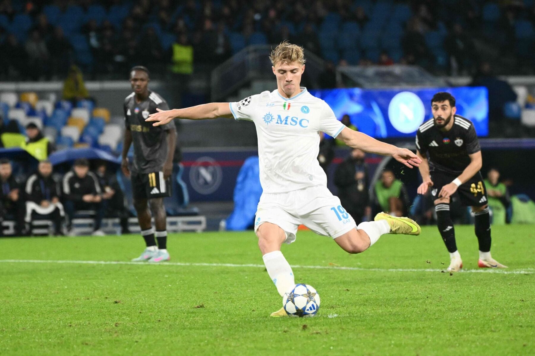 Rasmus Højlund brændte straffespark i Champions League tirsdag aften.