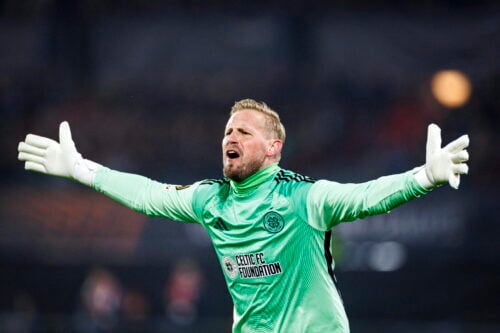Øv for Kasper Schmeichel.