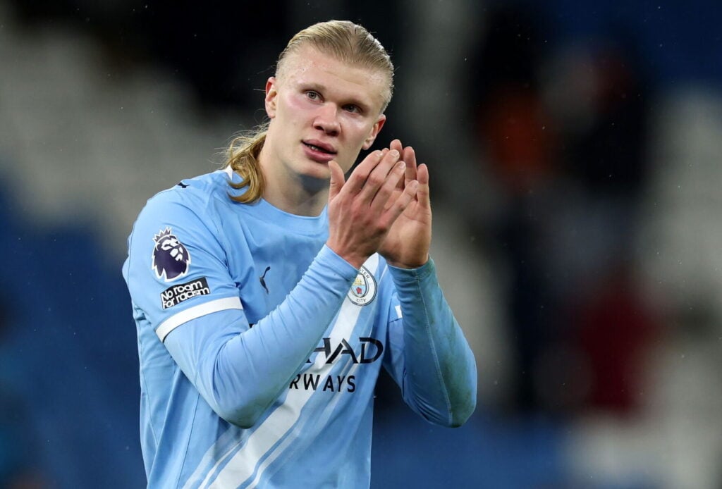 Særligt ét segment er utilfredse med, at Erling Haaland ikke leverer varen. Foto: EPA/ADAM VAUGHAN 