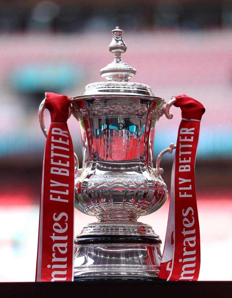 De største enkelte kampe i engelsk fodbold finder sted på Wembley - heriblandt finalen i FA Cuppen, hvor der er mulighed for at vinde dette ikoniske trofæ. Foto: REUTERS/Toby Melville/File Photo