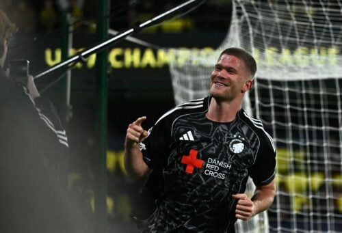 Andreas Cornelius var i hopla onsdag aften.