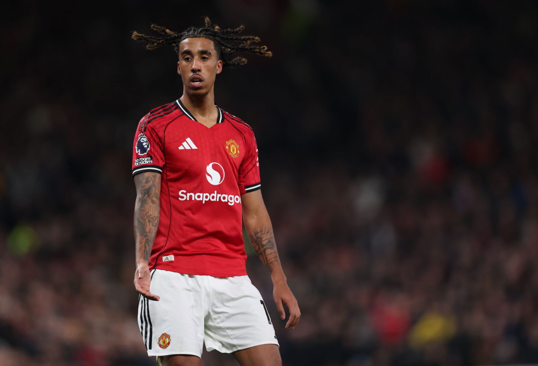 Leny Yoro blev købt dyrt ind hos Manchester United. Foto: EPA/ADAM VAUGHAN