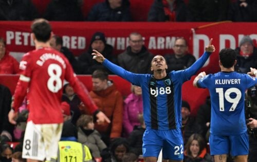 Manchester United spillede mod Bournemouth.