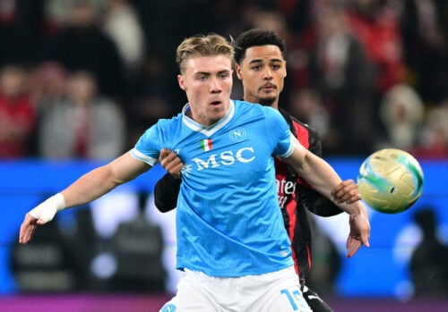 Rasmus Højlund var på pletten.