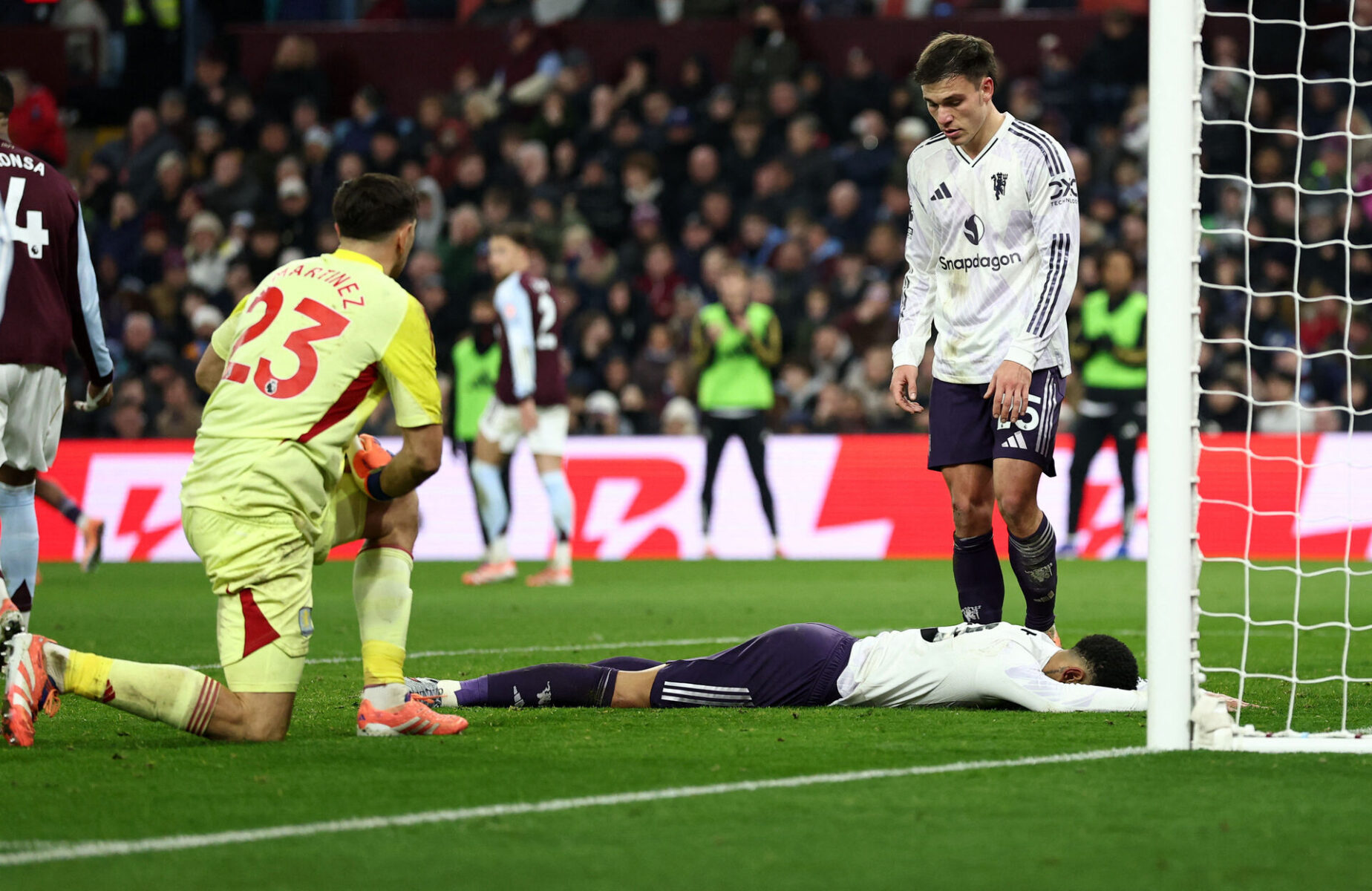 Det var stolpe ud for Manchester United søndag aften. Foto: REUTERS/David Klein
