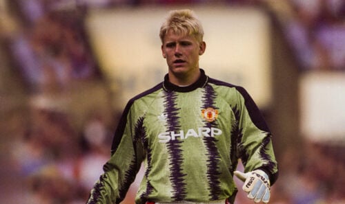 Peter Schmeichel er et vaskeægte Manchester United-ikon, mens han også tørnede ud for Aston Villa og Manchester City i Premier League.