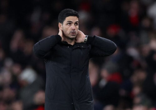 Mikel Arteta fra Arsenal kan ikke føle sig helt tryg.