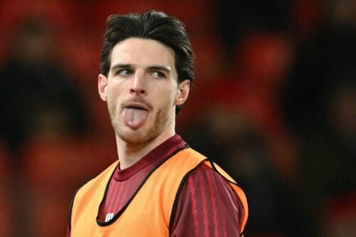 Declan Rice gik amok på Arsenal-træneren.