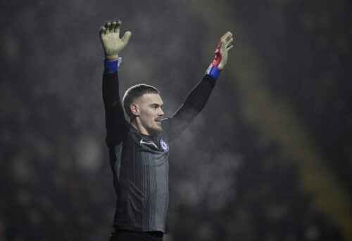 Filip Jørgensen er på blokken.