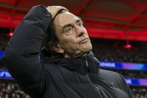 Thomas Frank er ikke Tottenham-træner meget længere, hvis det står til Manchester United-fansene.