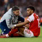 Jurrien Timber gik i græsset for Arsenal.