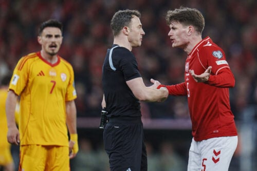 Joakim Mæhle var i aktion for Danmark torsdag aften.