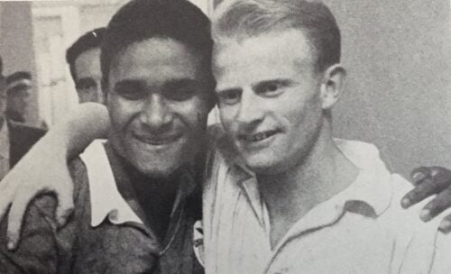 Her ses Benfica-Hans med salige Eusebio.