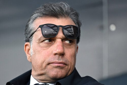 Cristiano Giuntoli var til stede på tribunen, da Tottenham led det seneste smertefulde nederlag til Crystal Palace.