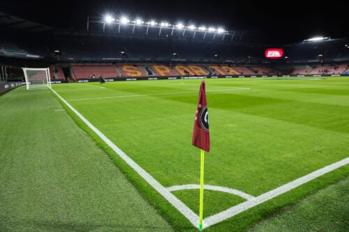 Stadion Letná er noget slidt ned.