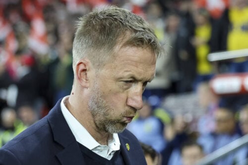 Graham Potter og Sverige må gå glip af støtten fra mange fans, der ser med fra TV.