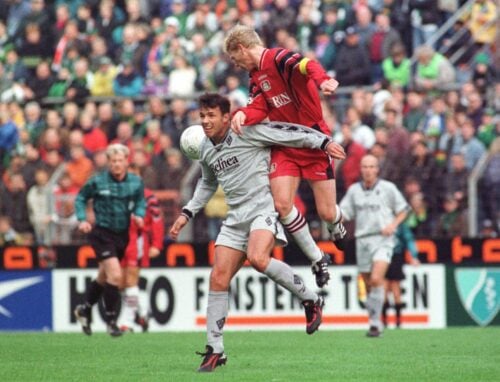 Per Pedersen blev hentet til Blackburn som afløser for Alan Shearer.