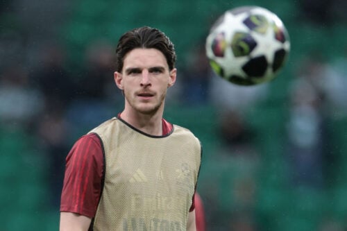 Declan Rice var ikke med, da Arsenal tirsdag trænede forud for Champions League-opgøret mod Sporting CP.