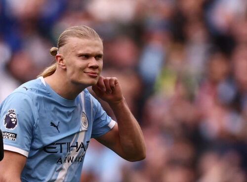 Erling Haaland cementerede sin status som Premier Leagues ubestridte hovedperson, da sendte Manchester City mod mesterskabet søndag.