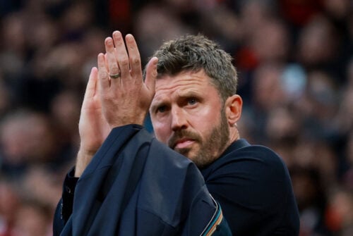 Michael Carrick og Manchester United vil af med Manuel Ugarte.