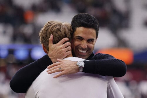 Mikel Arteta og Arsenal jagter guld.