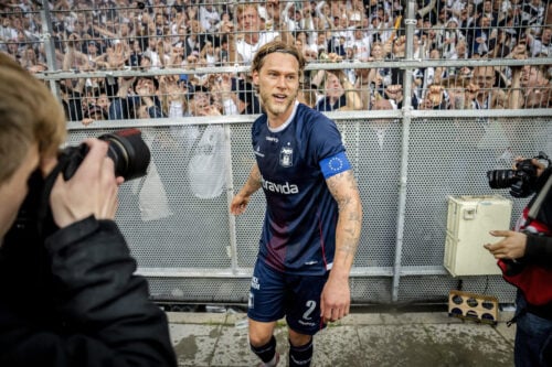 Felix Beijmo har været en absolut profil for AGF i guldsæsonen, men fremtiden er yderst usikker for forsvarsspilleren.