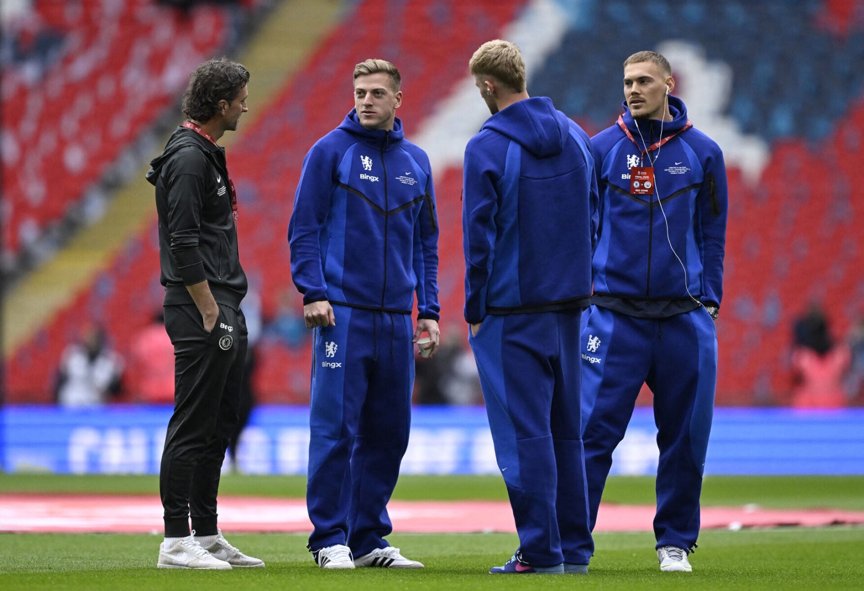 Filip Jørgensen (yderst til højre) kan snart være fortid i Chelsea.
