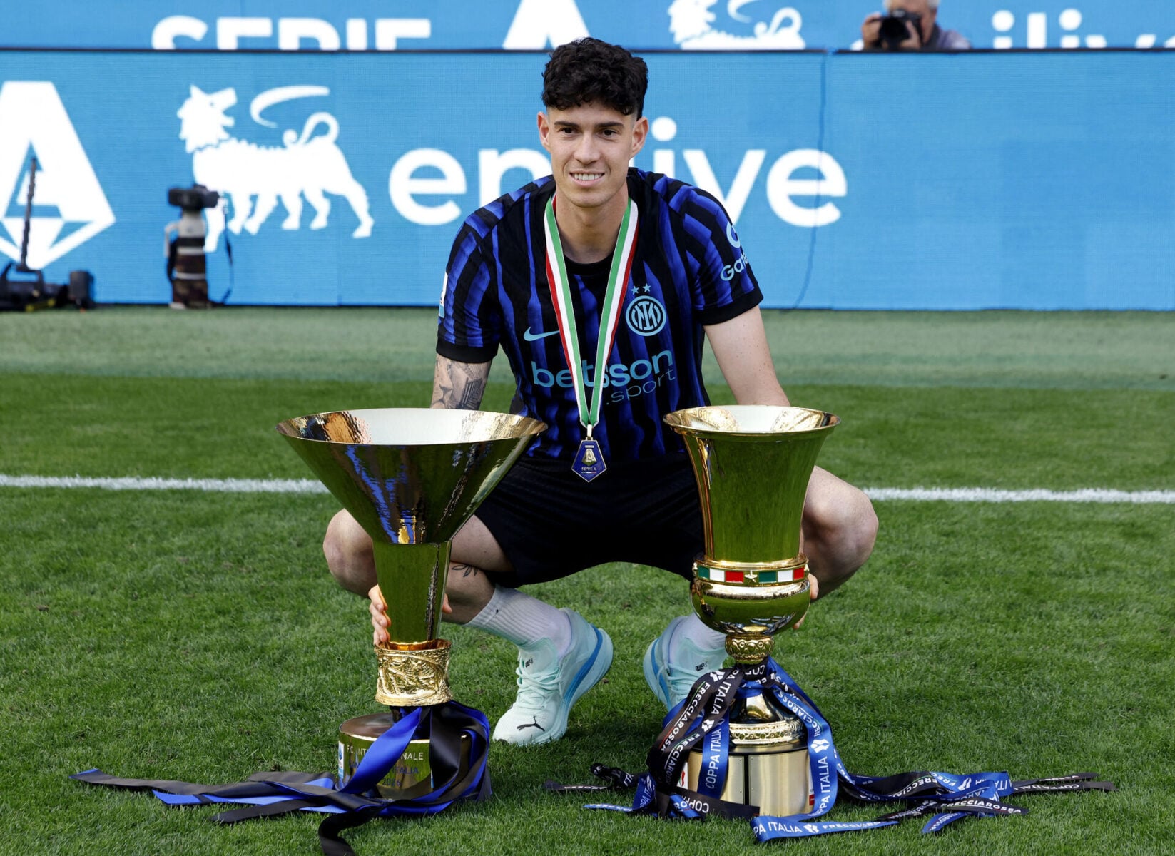 Det blev til triumf i både Serie A og Coppa Italia for Alessando Bastoni og Inter i den netop overståede sæson.