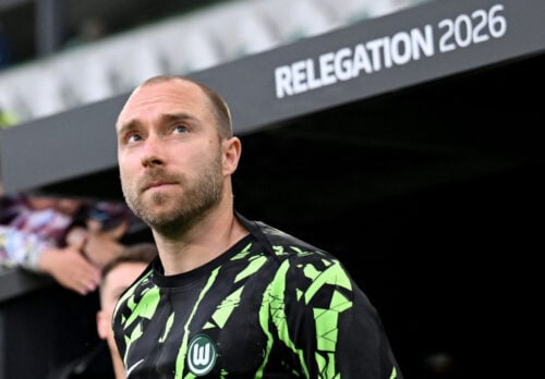 Christian Eriksen og Wolfsburg er rykket ned.