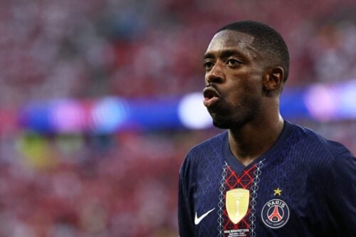 Ousmane Dembélé skød med den forkerte fod.