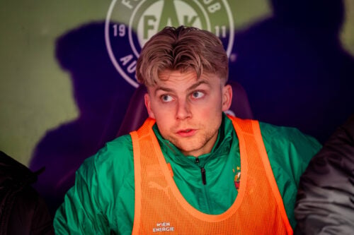 Tobias Børkeeiet siger farvel til Rapid Wien.