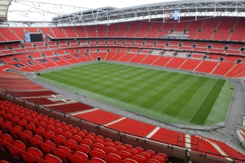 Her ses det nye Wembley.