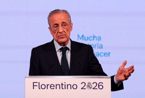 Florentino Perez chokerer med sin udmelding.