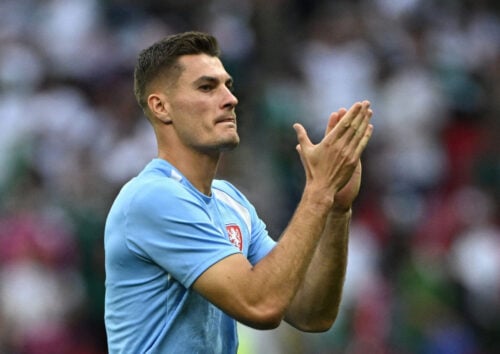 Patrik Schick stopper på Tjekkiets landshold.