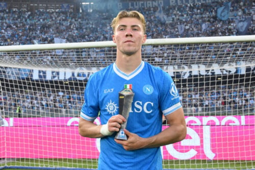 Rasmus Højlund er ny spiller i Napoli.