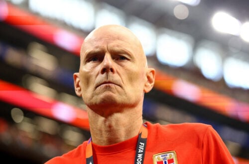 Ståle Solbakken og Norge må finde sig i, at Raphinha sandsynligvis er med for Brasilien.