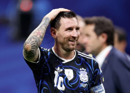 Lionel Messi og Argentina gør grin med Jordan Pickford.