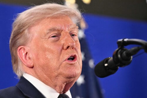 Donald Trump er til stede ved VM-finalen.