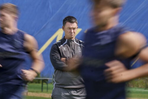 Christopher Olivier er på blokken hos Brøndby IF, men det ser svært ud.