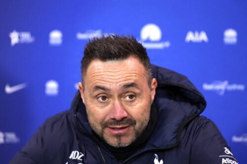 Roberto De Zerbi med nyt om Tottenham.