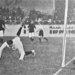 Ludvig Drescher ses her i OL-finalen i 1908.