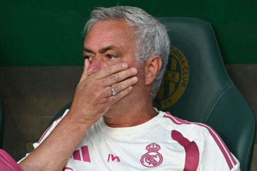 José Mourinho var ikke helt tilfreds med, hvad han så.