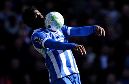 Carlos Baleba er ankommet til Manchester United.