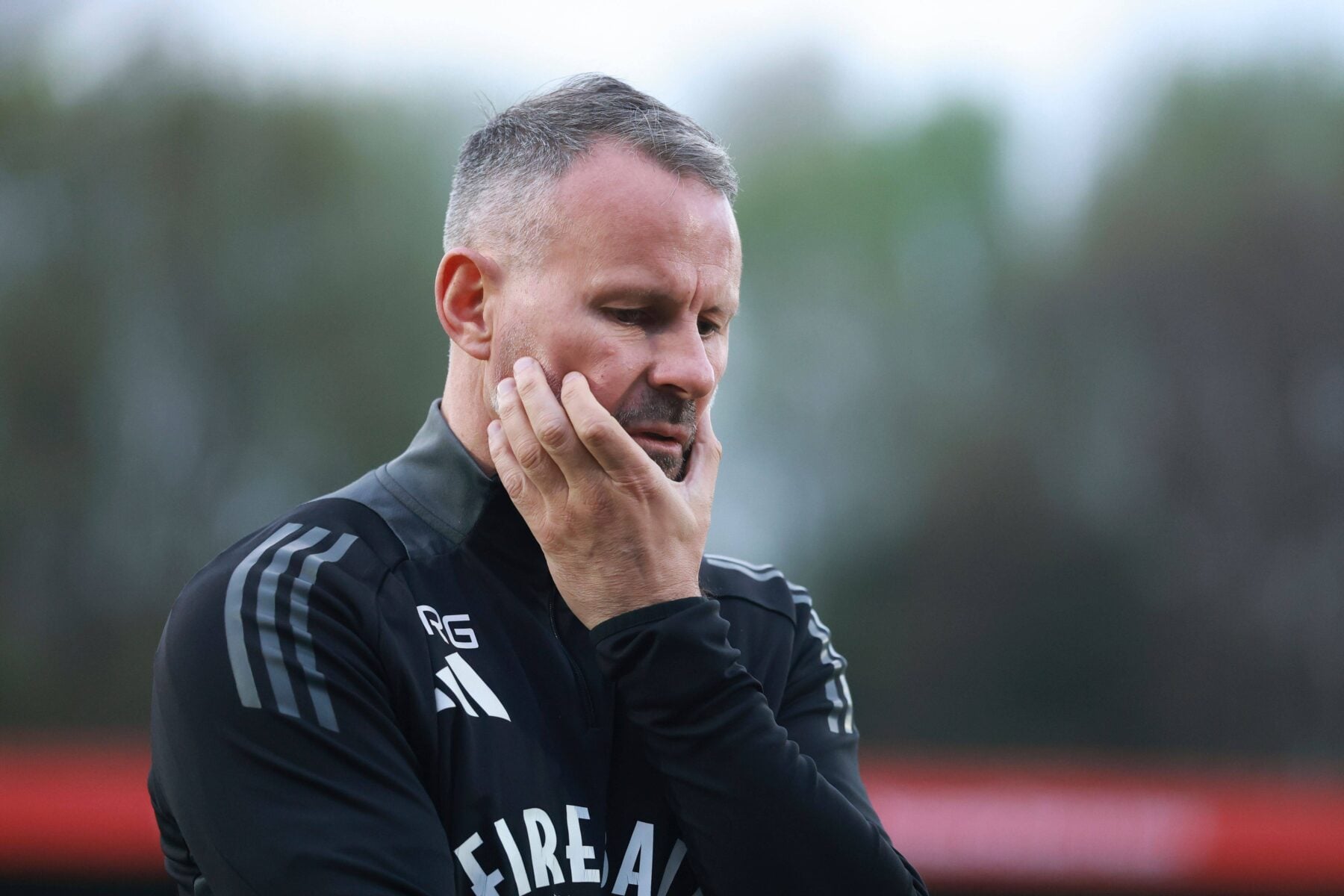 Ryan Giggs havde ikke heldet med sig.