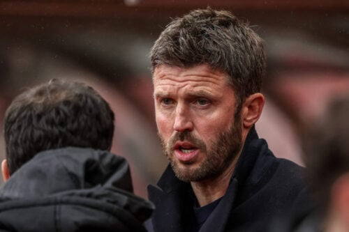 Michael Carrick og Manchester United lurer på Myles Lewis-Skelly.